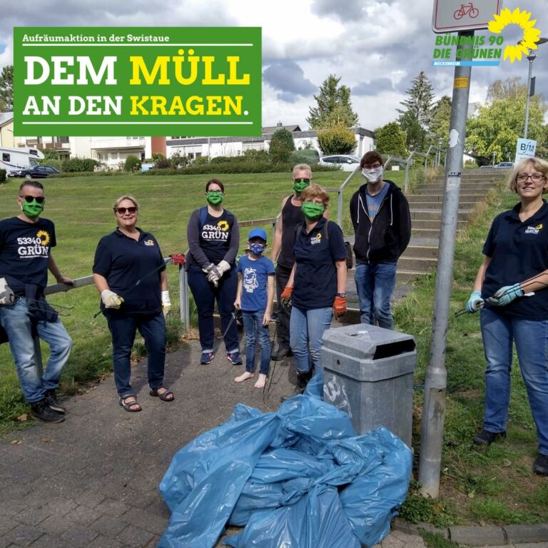 Die Meckenheimer Grünen sammelten Müll in der Swist und der Swistbachaue